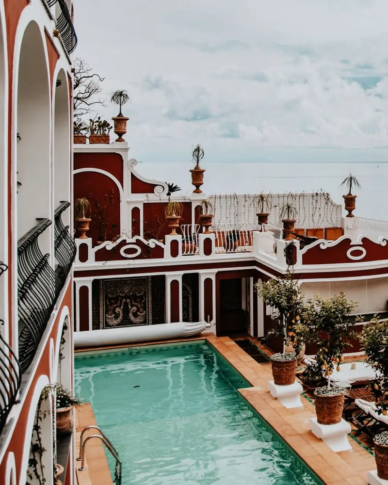 Le Sirenuse, Positano, Amalfi Coast in Italy, Travel Print pellicola backlit da TheTravelClub