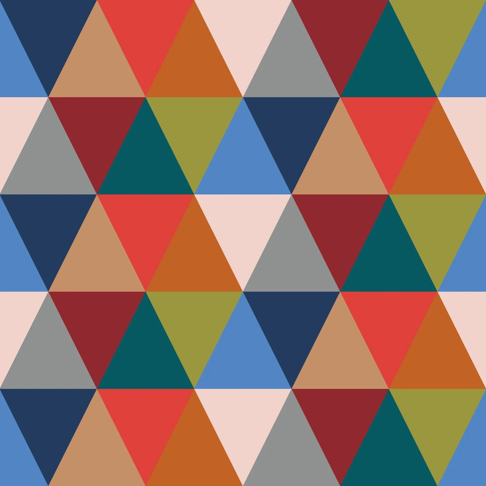 Vibrant Triangles - Colorful Geometric Pattern Print canvas by kookiepixel