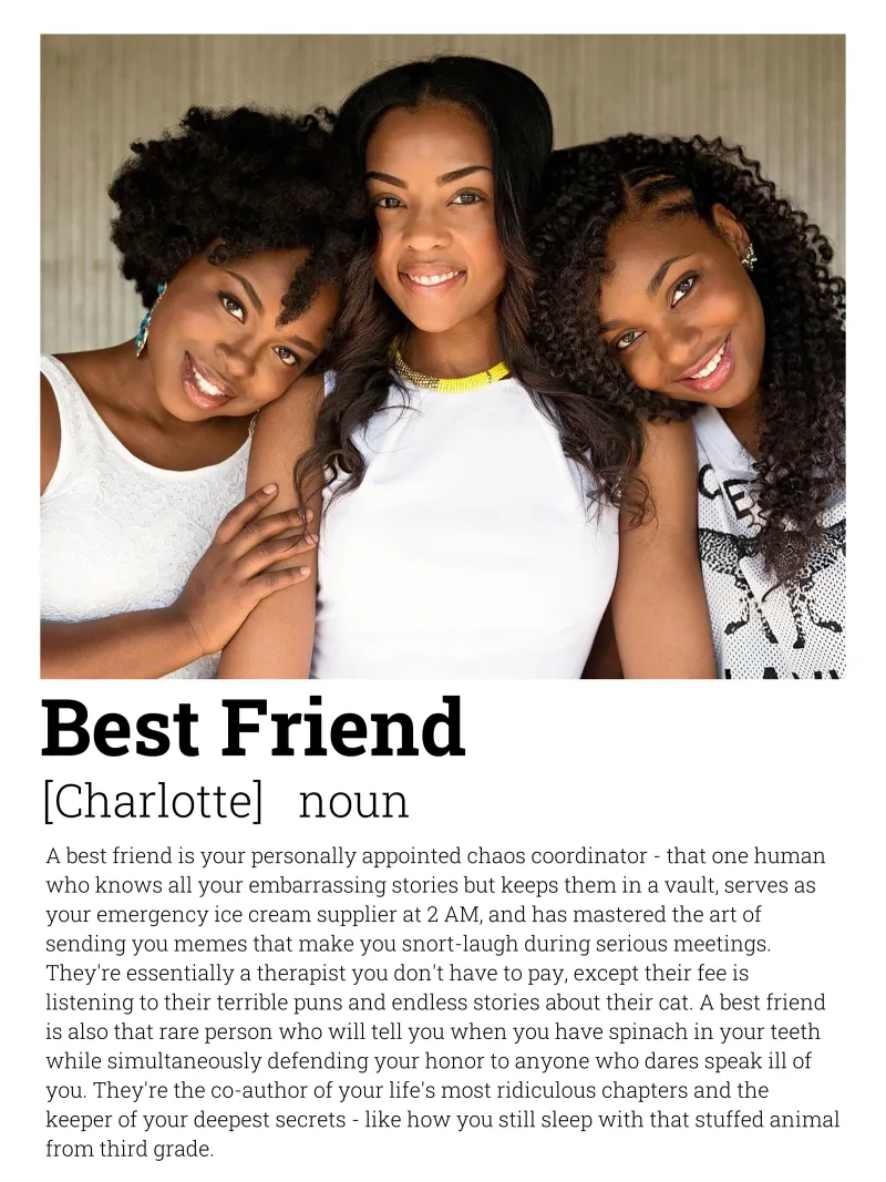 Personalized Best Friend Funny Definition poster with aluminum frame by Personalized Art