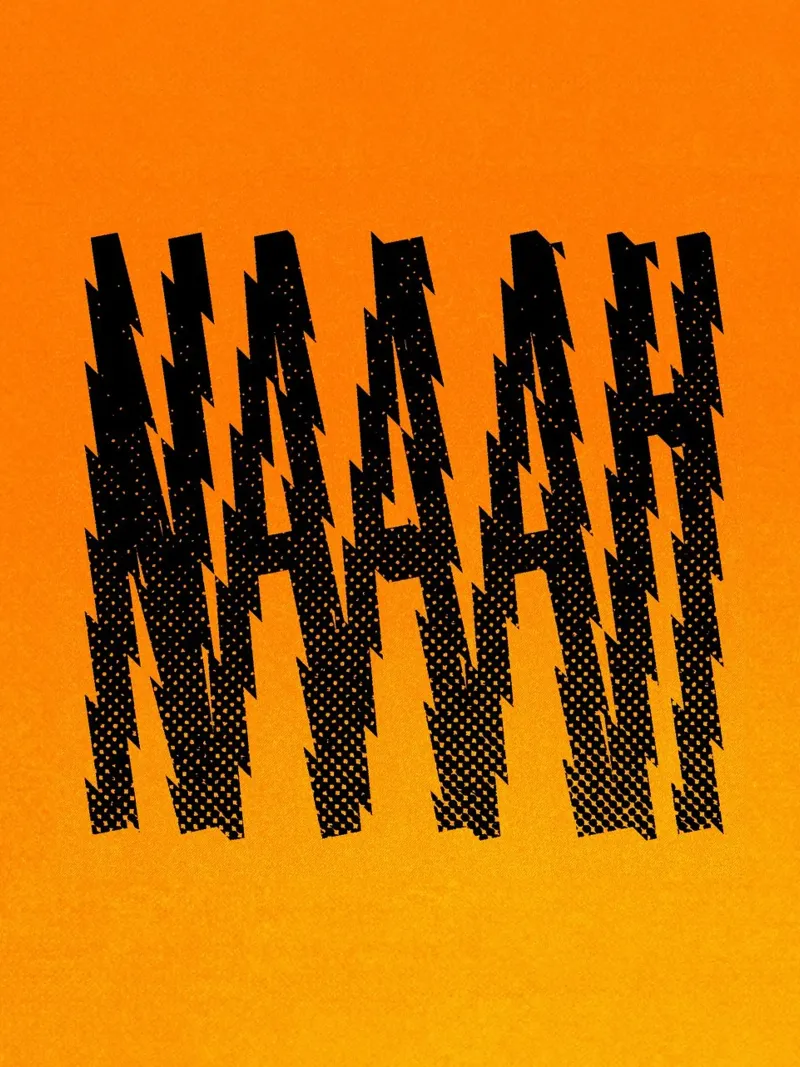 NAAAH poster with plastic frame by Mat Voyce