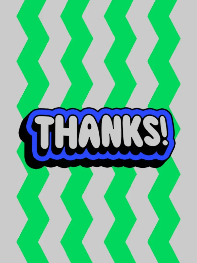 THANKS! poster with aluminum frame by Mat Voyce