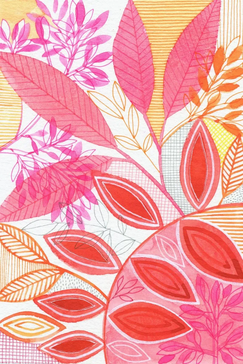 Susan Zwart - Botanisch 17 canvas met Baklijst van The Artcircle
