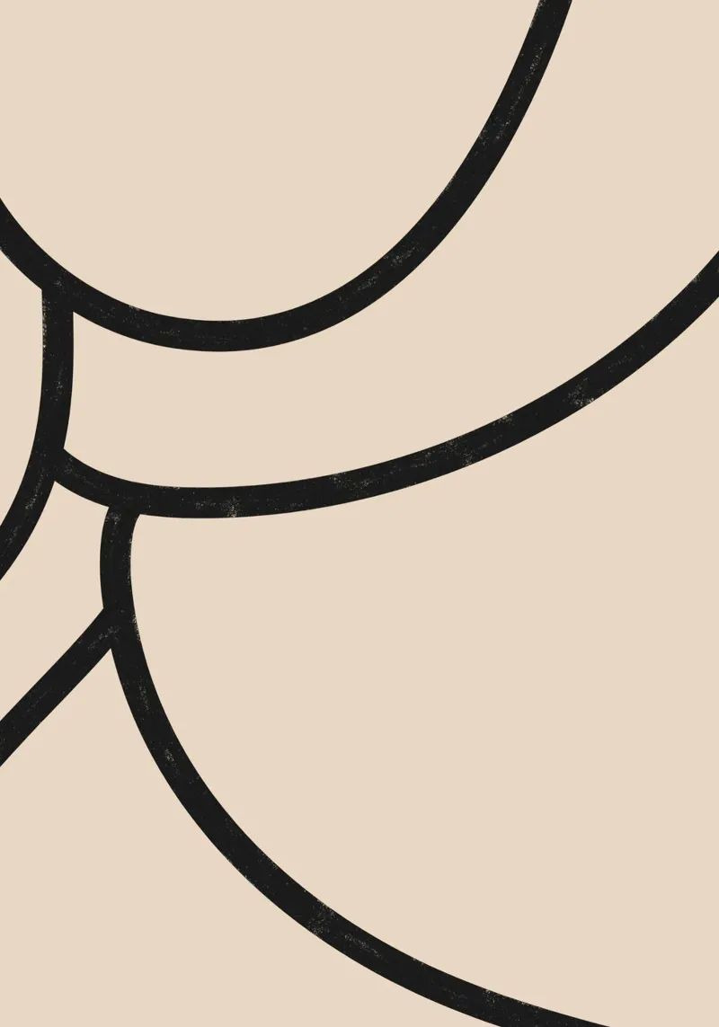 Abstract Nude Close-Up 01 – Minimalist Line Art forex plate by kookiepixel
