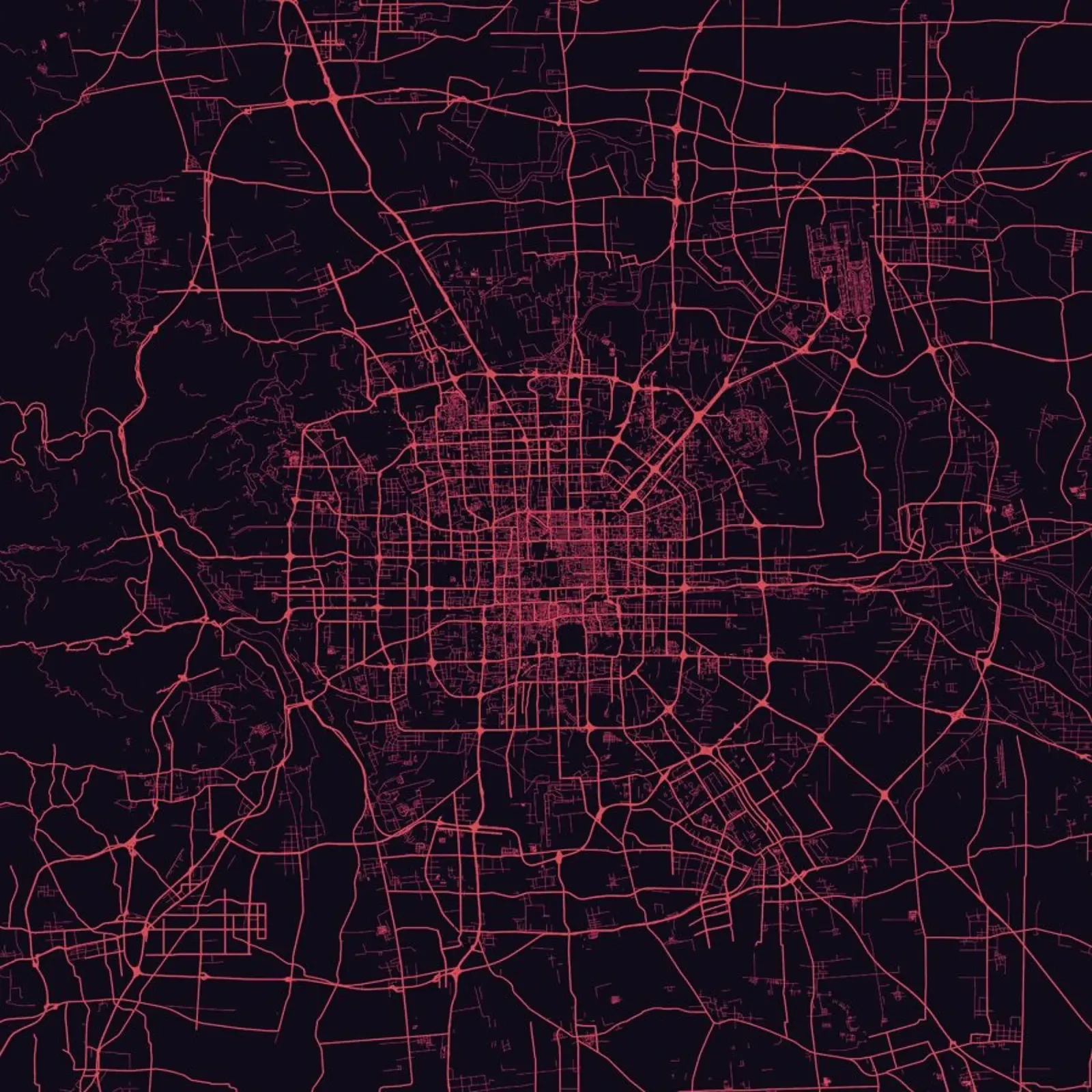 Bejing Purple pellicola backlit da Urban Maps