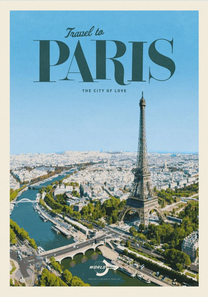 Voyage à Paris poster de Mercury Club