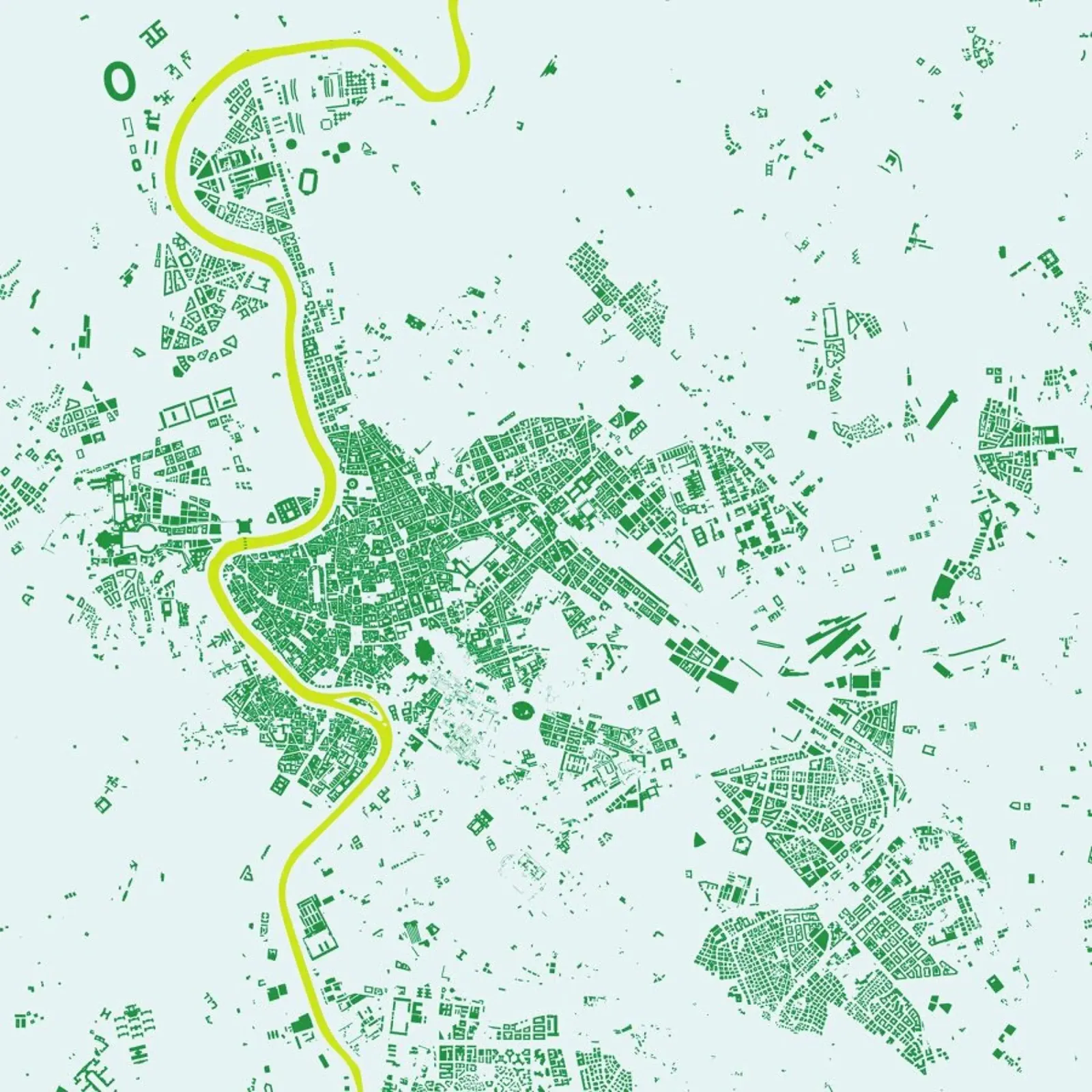 Rome Green hahnemühle de Urban Maps