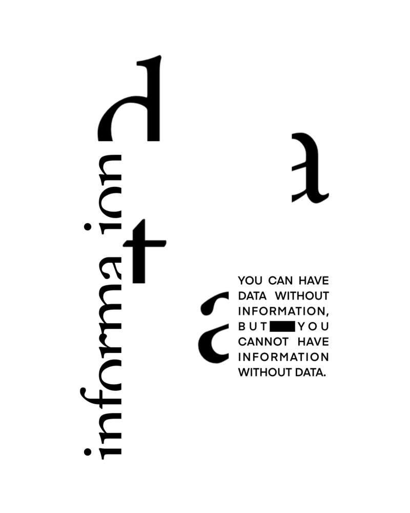 Data without information plexiglass da LIMITED EDITION LETTERS