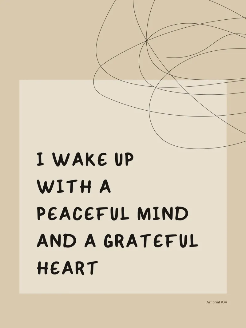Peaceful Mind poster con telaio in alluminio da treechild