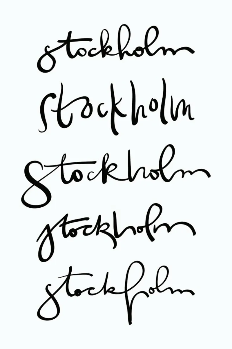 Stockholm poster with aluminum frame by Kristen Polsinelli