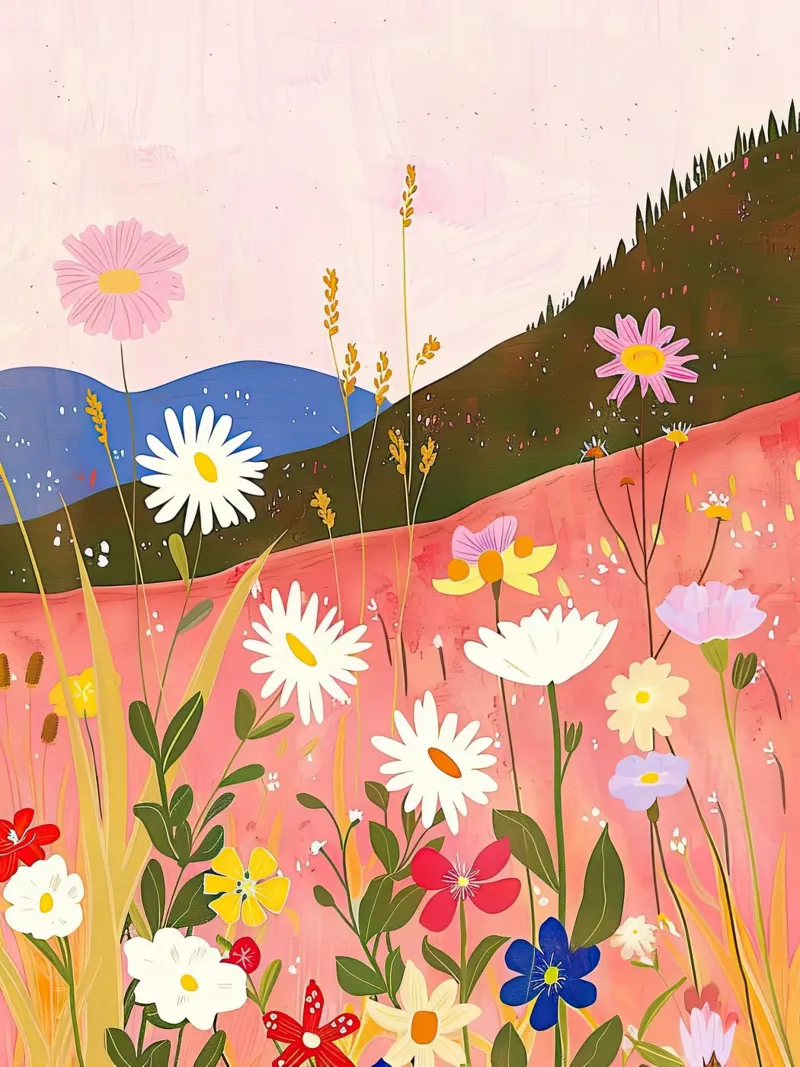Armonia dei fiori selvatici in primavera carta hahnemühle da DaarbyN