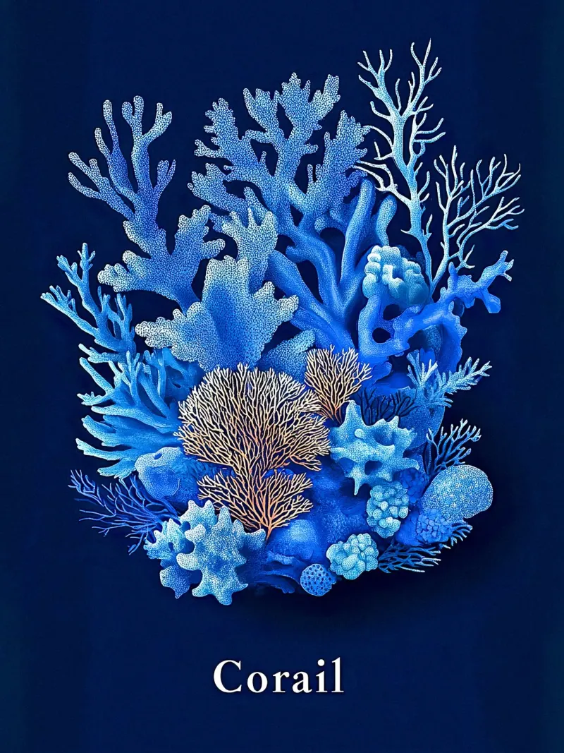 L'Élégance des Profondeurs Bleues - Art Corallien hahnemühle de The Sea