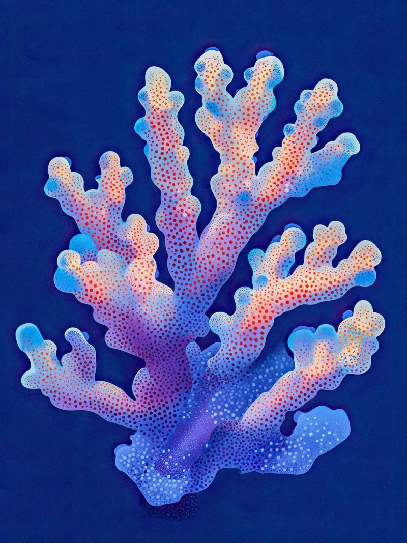 Mystic Gradient Coral canvas by The Sea