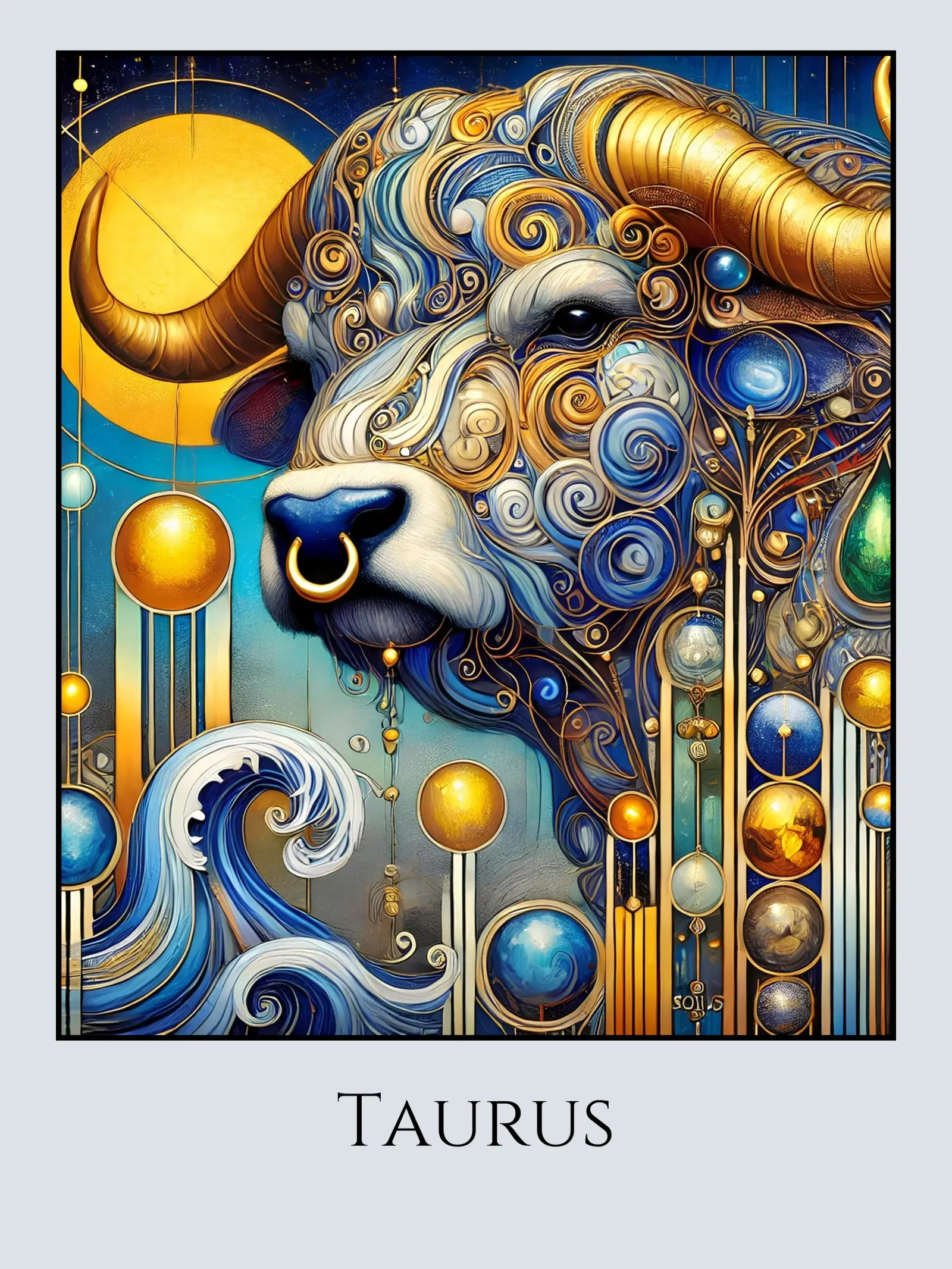 Segno zodiacale Toro pellicola backlit da Art-Nouveau-Dsg