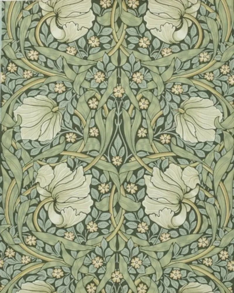 William Morris Botanical Vintage Print, Green Pattern (motif vert) hahnemühle de ArtHaus
