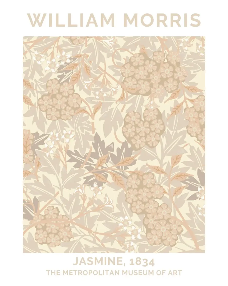 William Morris Prints, Nature Art Prints, Floral Pattern Art canvas with Floater frame by ArtHaus