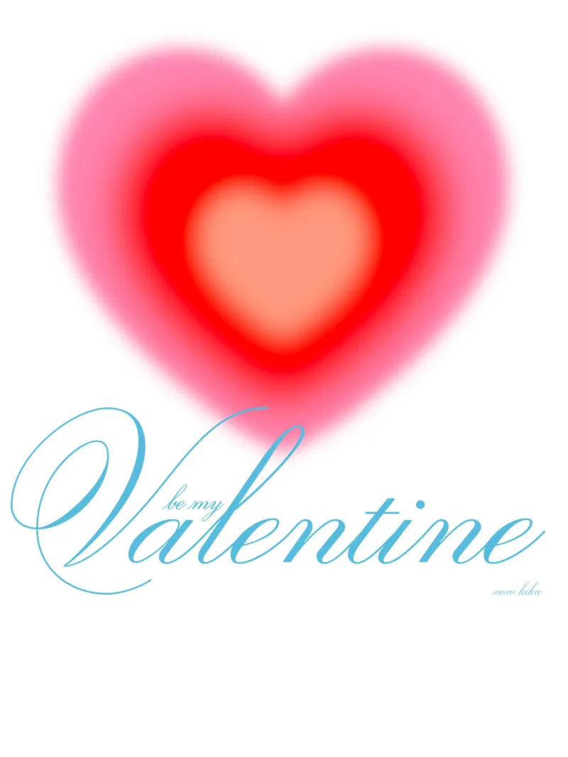 Be my VALENTINE II poster with plastic frame by Kika illu