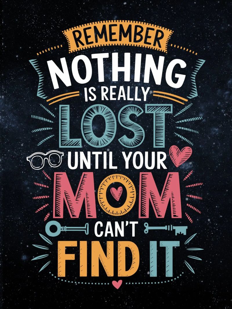 Nulla è veramente perduto Mamma citazione poster da Plain Thoughts