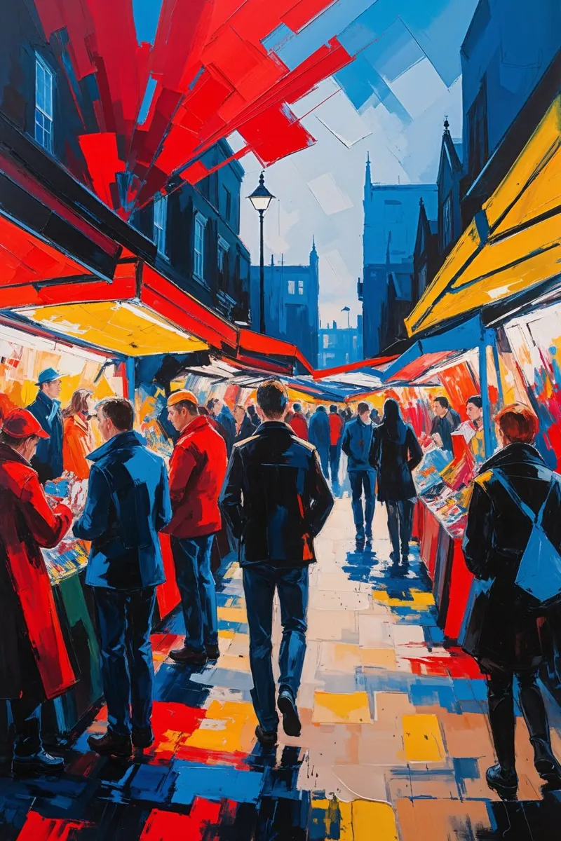 Camden Market Energy in Expressionist Colors pannello forex da AlbertKlee