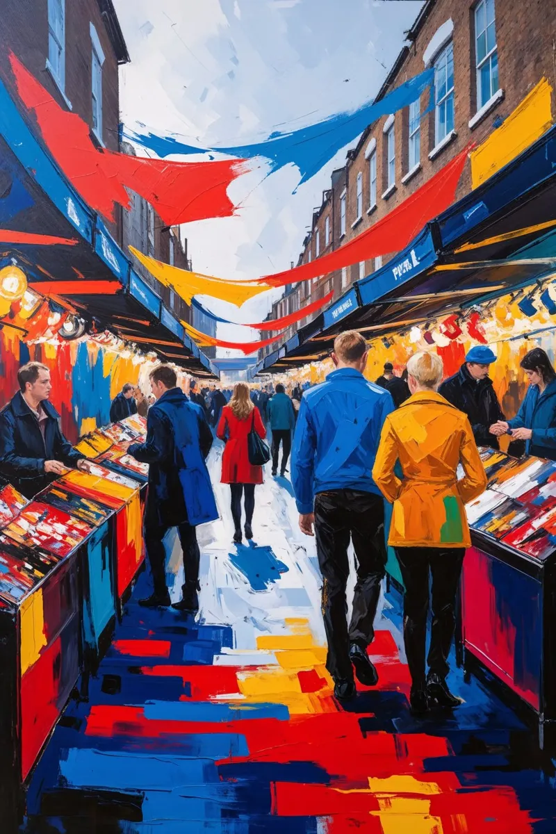 Camden Market in Bold Expressionist Strokes poster da AlbertKlee
