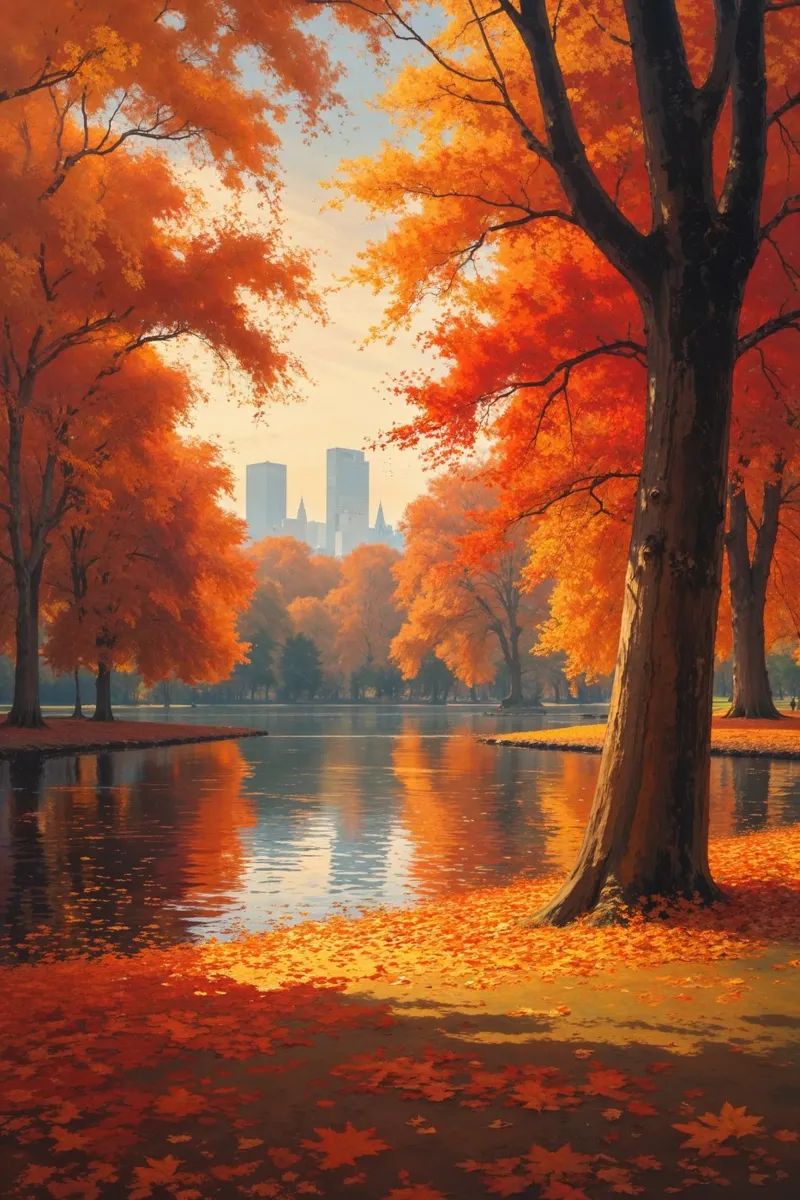 Hyde Park's Autumn Splendor Hahnemühle von AlbertKlee