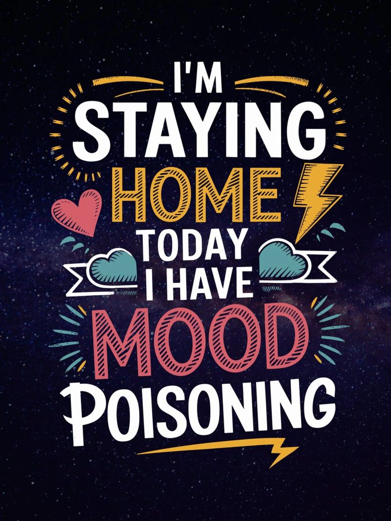 I'm Staying Home I Have Mood Poisoning canvas by Plain Thoughts