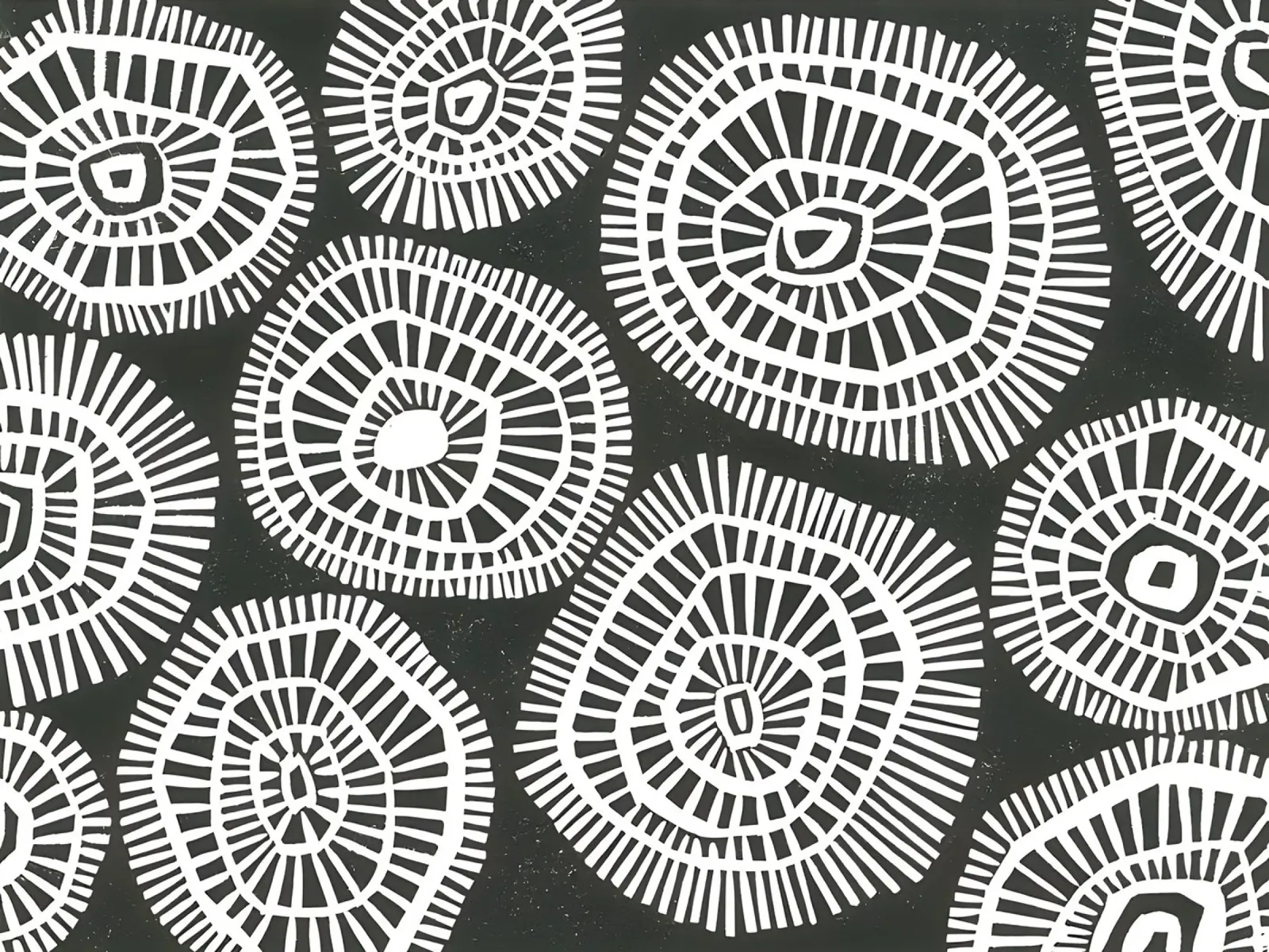 Radiant Rhythms: Abstract circular art canvas by Kunst und Kontrast