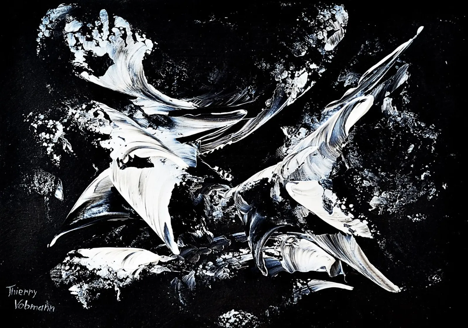 IDEAL GIFT 117 poster con telaio in legno da Thierry Vobmann Abstract painting