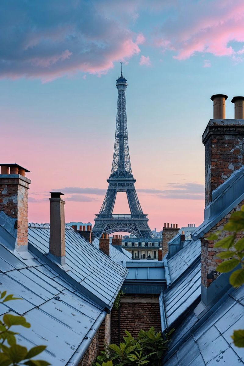 Eiffel Tower and the Rooftops of Paris plexiglass da AlbertKlee