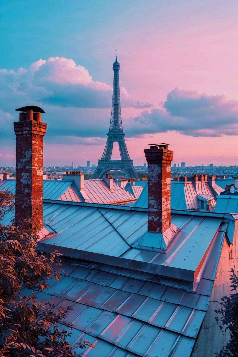 Chimney Tops and Eiffel Views poster da AlbertKlee