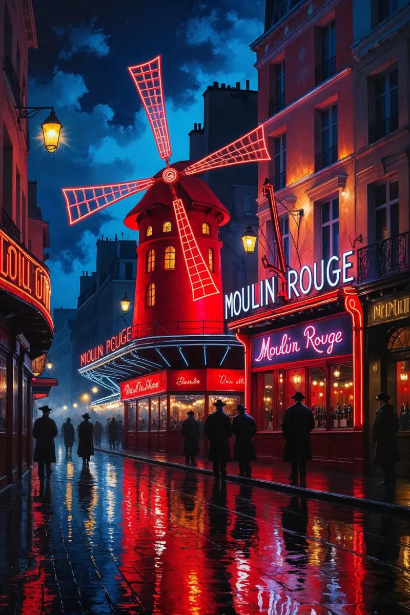 Moulin Rouge and Parisian Elegance carta hahnemühle da AlbertKlee