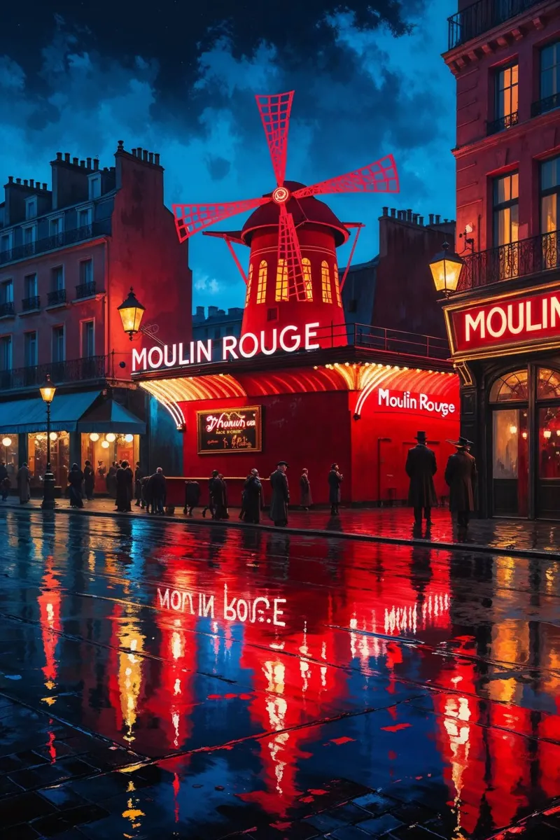 Vivid Reflections of Moulin Rouge carta hahnemühle da AlbertKlee