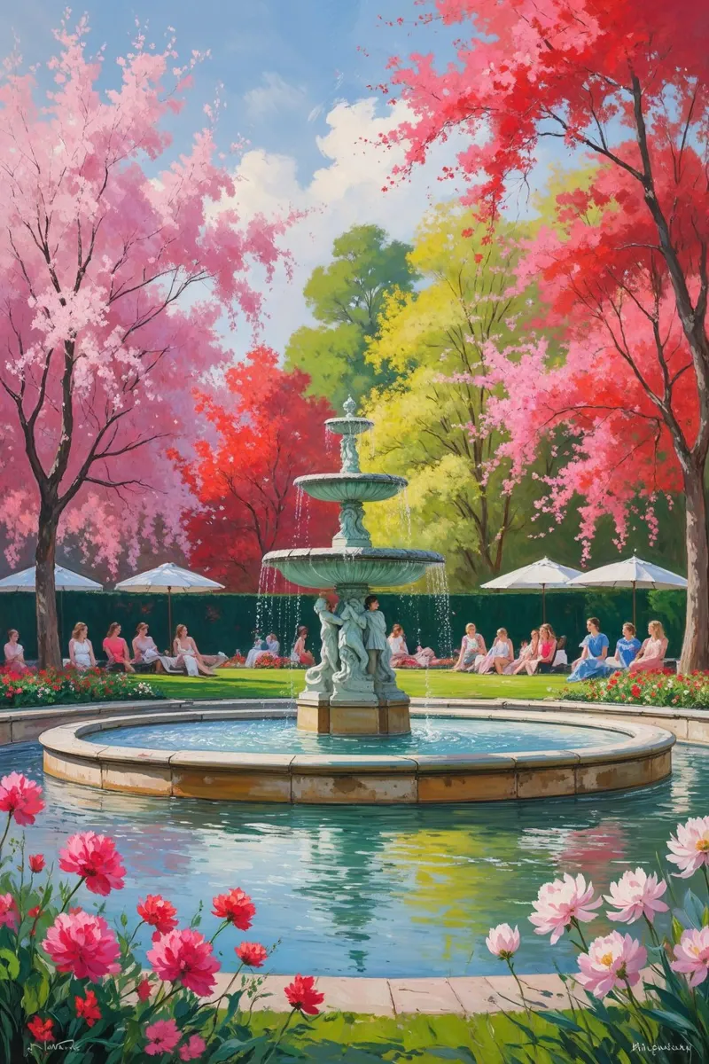 Luxembourg Gardens Spring Harmony poster da AlbertKlee