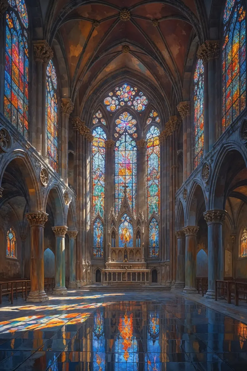 Sainte Chapelle: A Symphony of Light and Glass carta hahnemühle da AlbertKlee