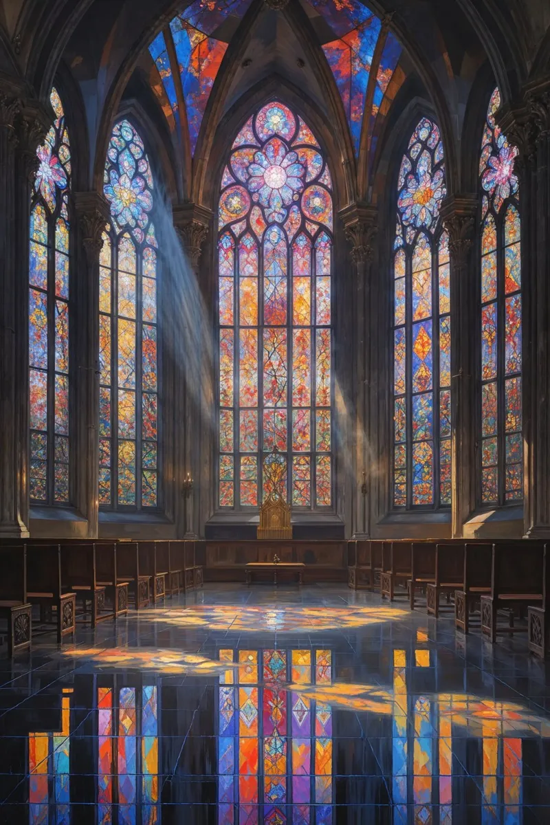 The Illuminated Elegance of Sainte Chapelle Hahnemühle von AlbertKlee