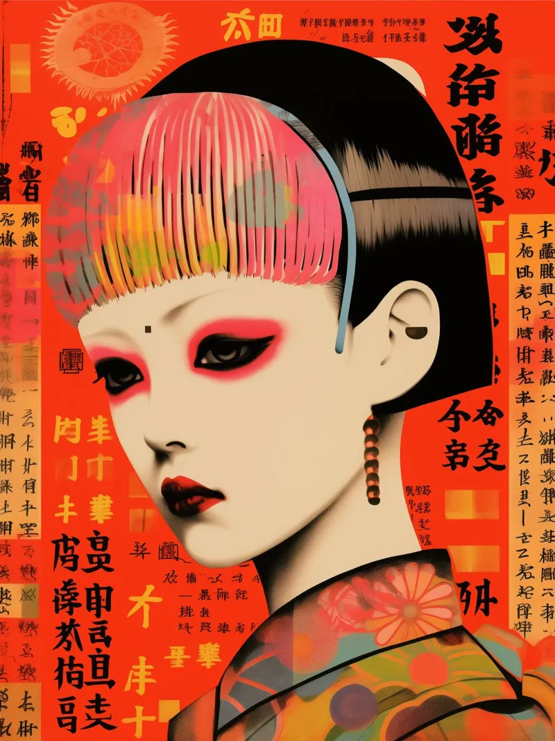 Japandi Style Punk Portrait alluminio dibond da Autofocus