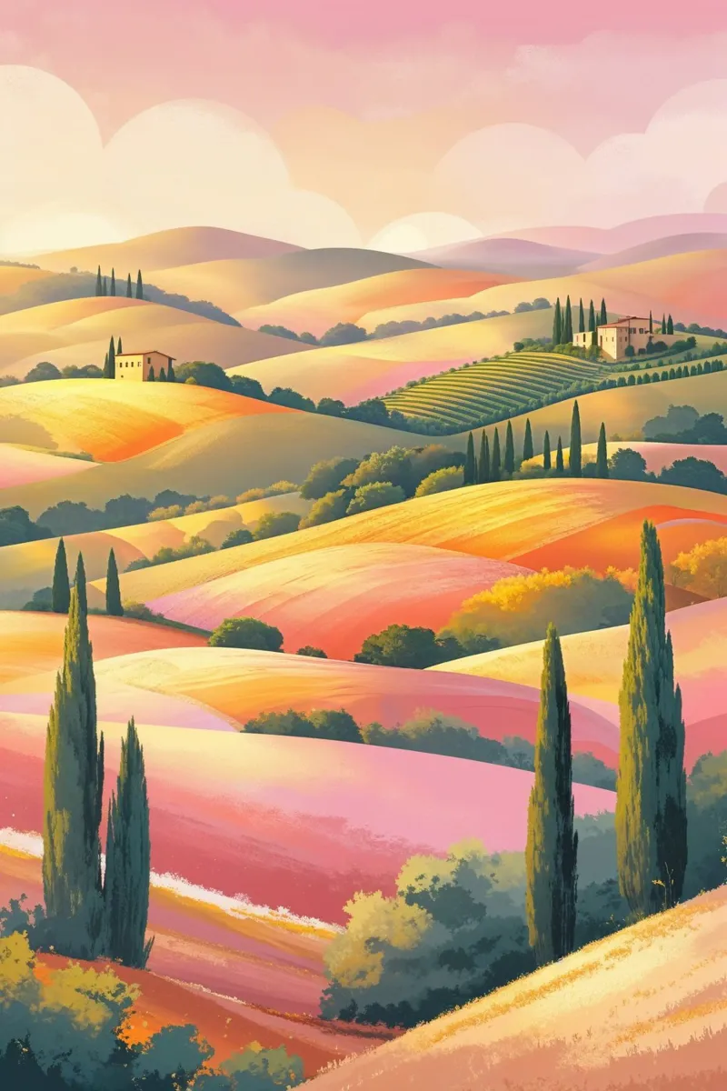 Pastoral Splendor of Tuscany toile de AlbertKlee