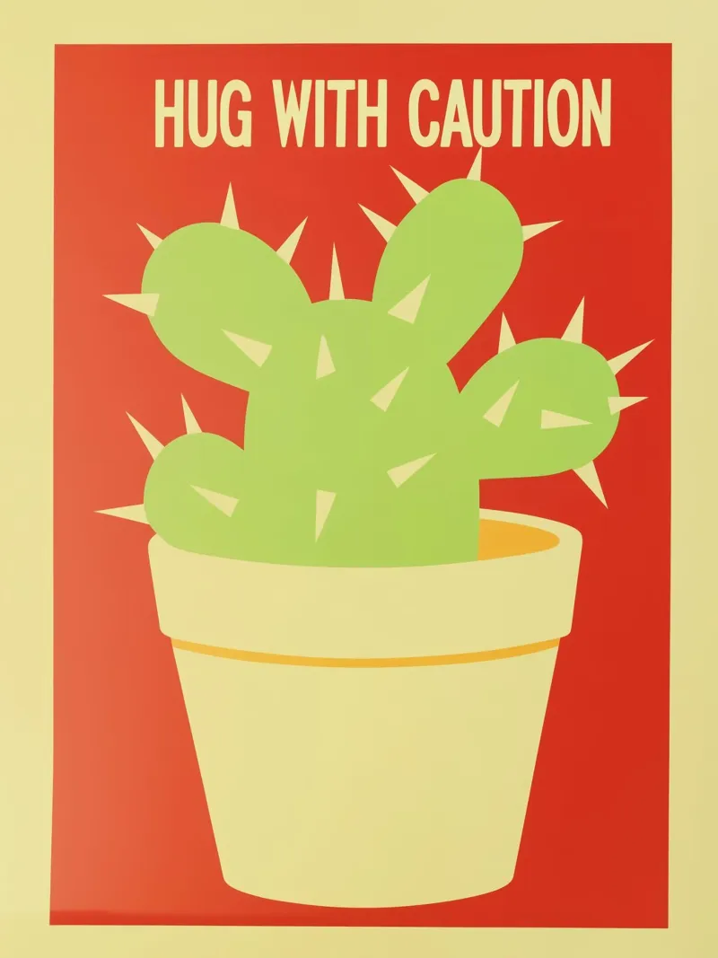Hug with Caution | Embrasser un cactus avec précaution hahnemühle de Autofocus