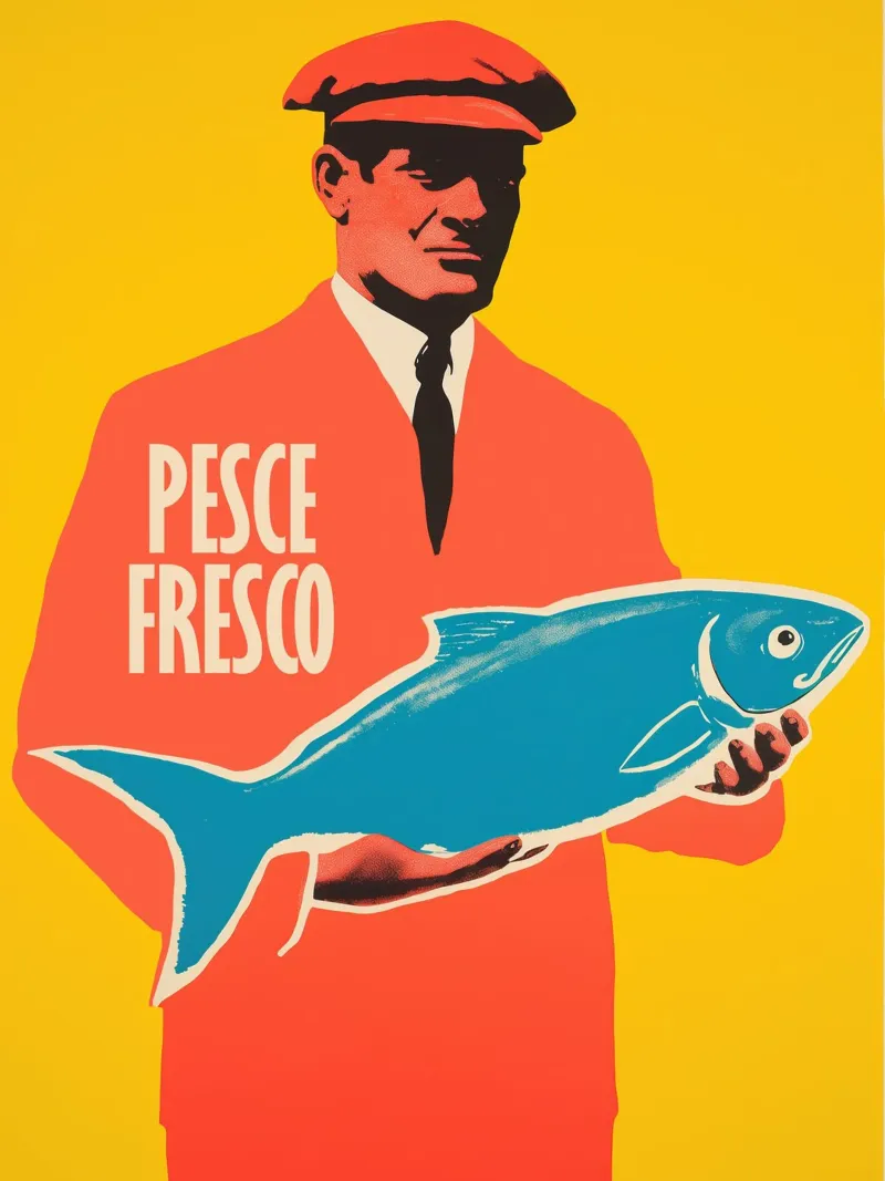 Pesce Fresco - Pesce Fresco | Manifesto anni '60 plexiglass da Autofocus