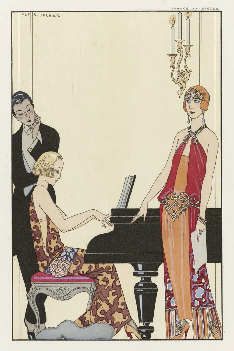 George Barbier - Incantation poster con telaio in alluminio da Old Masters