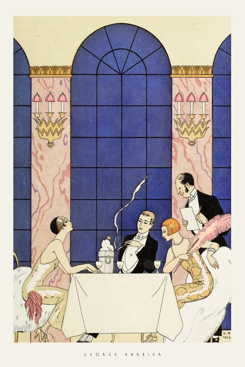 George Barbier - La Gourmandise poster met kunststof frame van Old Masters