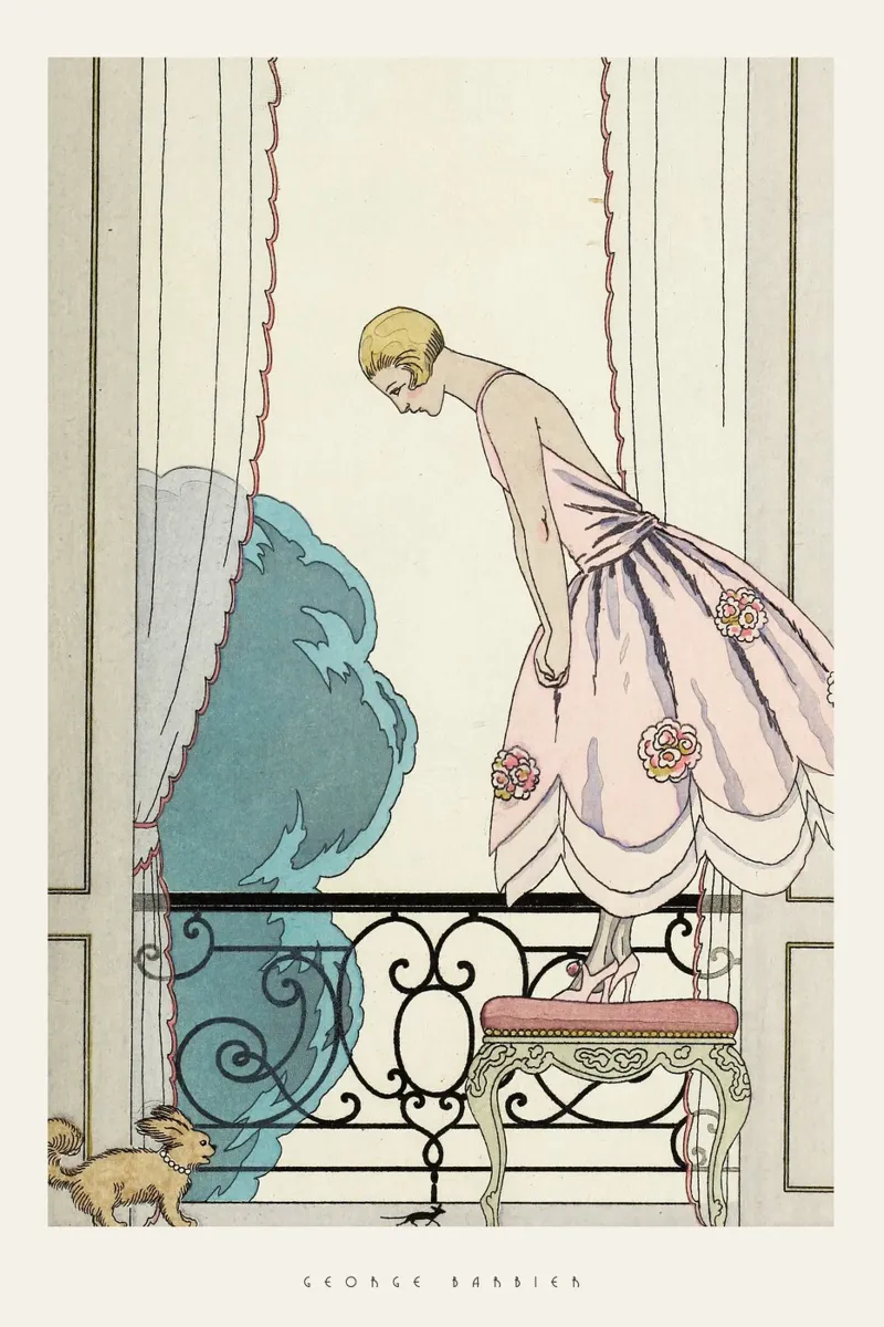 George Barbier - La Souris poster con telaio in plastica da Old Masters