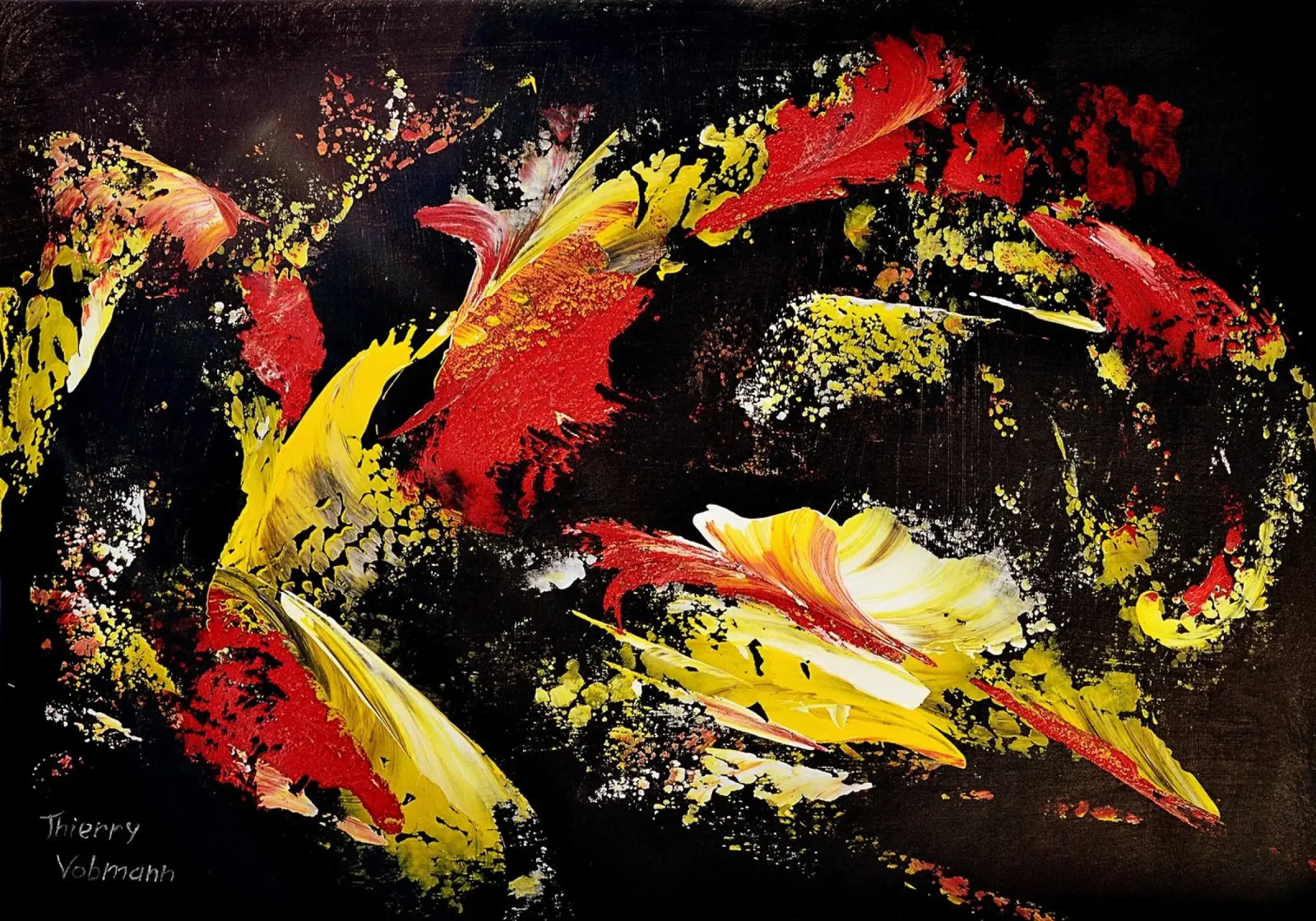 IDEAL GIFT 118 poster con telaio in alluminio da Thierry Vobmann Abstract painting