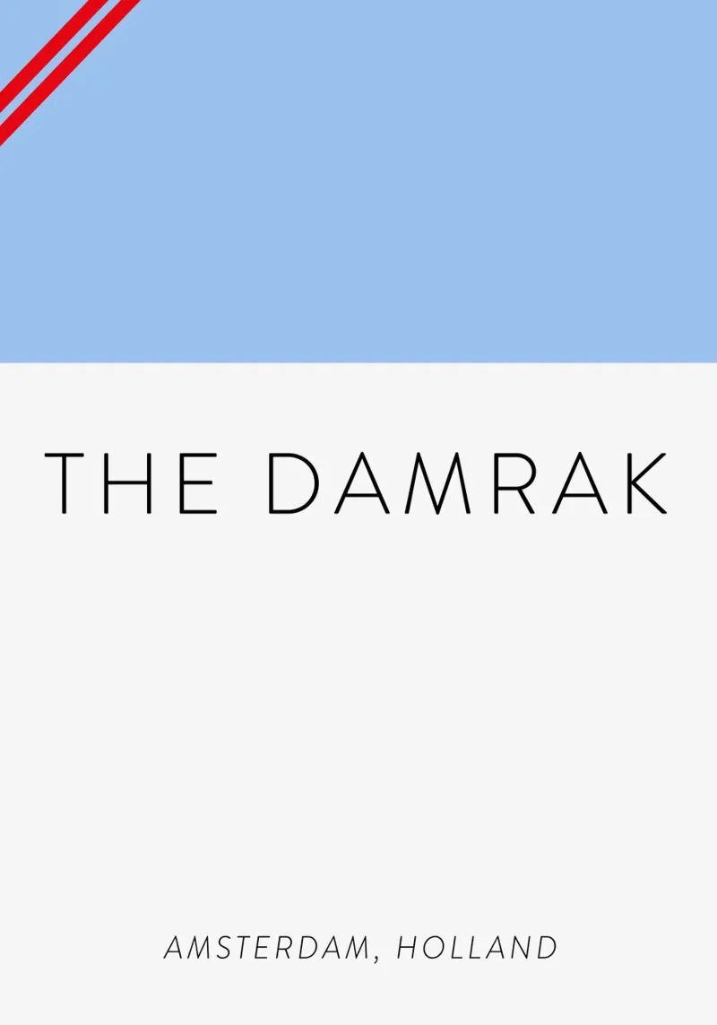 Nombres de calles (The Damrak, Países Bajos) lienzo con Marco flotante de Ayleen