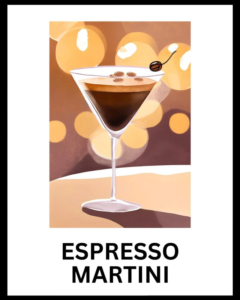 Espresso Martini Poster von designsbysophia