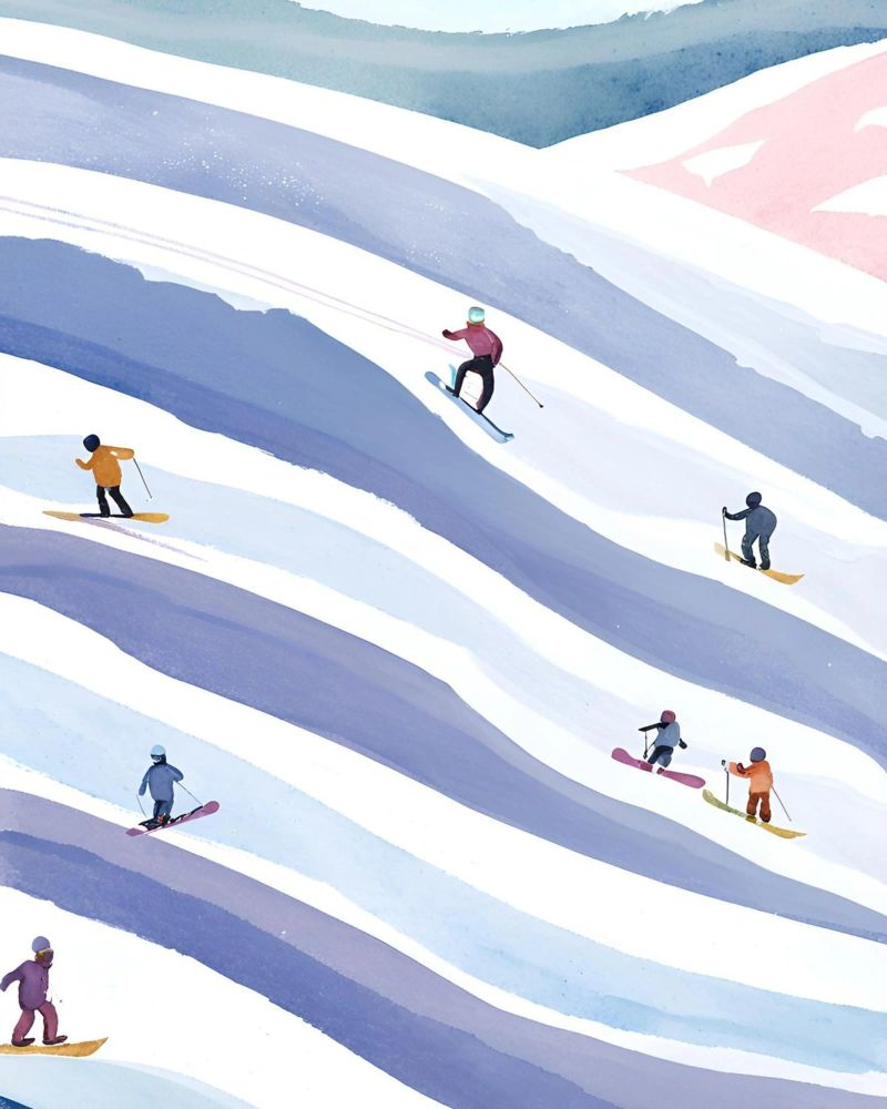Skifahrer Poster von designsbysophia