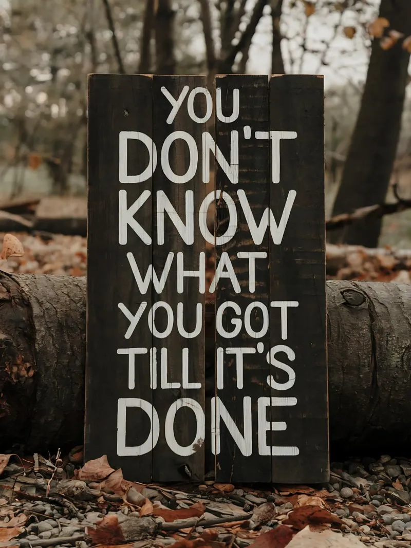 You don't know what you got till it's done poster by Plain Thoughts