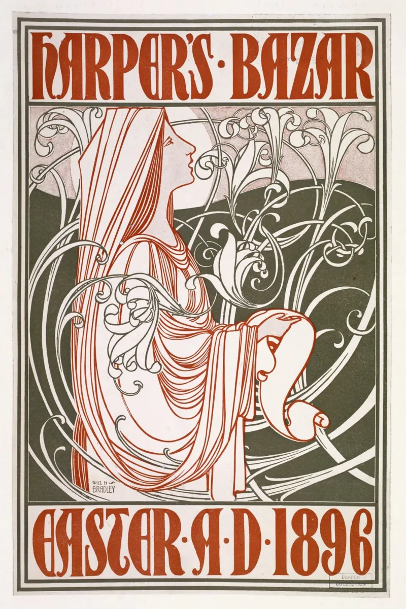 Bradley Will - Harpers Bazar Ostern poster da Old Masters