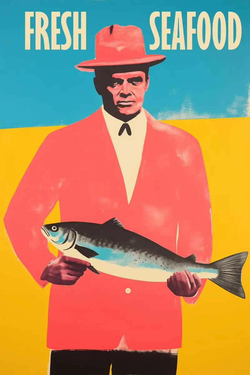 Poster sui frutti di mare freschi | Design per la cucina poster da Autofocus