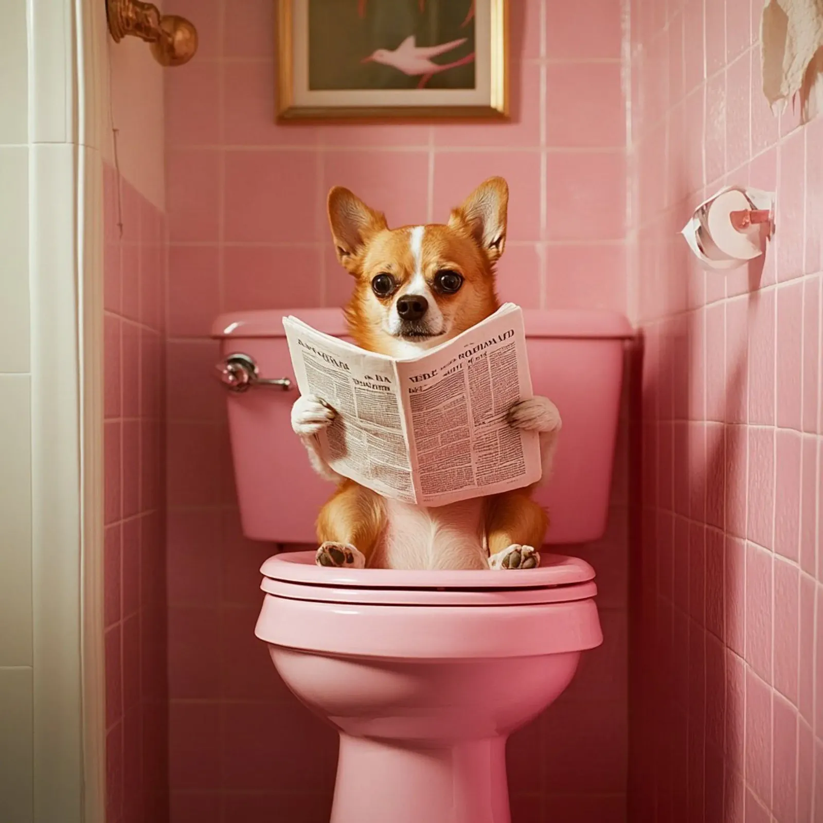 Hund liest Zeitung pellicola backlit da NORDLICHT DESIGNS