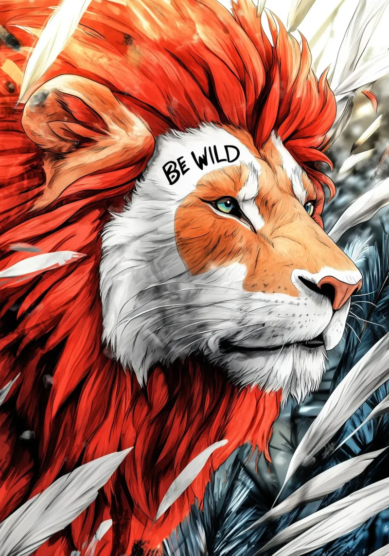 Poster con testo Be Wild pellicola backlit da Justyna Jaszke JBJart